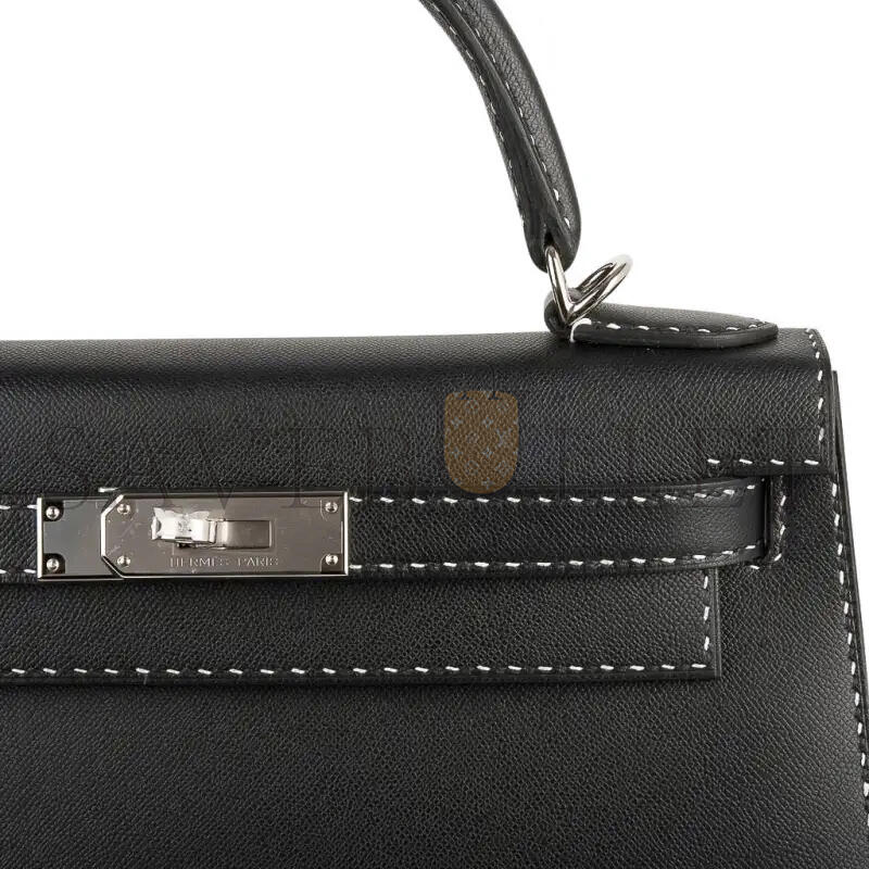 H**me5 kelly 28 grained monsieur un point sur deuxkelly sellier black (28*22*10cm)